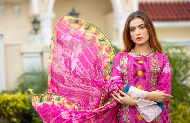 attractive-girl-landscape-wearing-pink-traditional-dress-waving-dupatta-garden