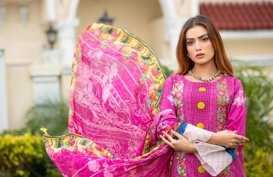 attractive-girl-landscape-wearing-pink-traditional-dress-waving-dupatta-garden