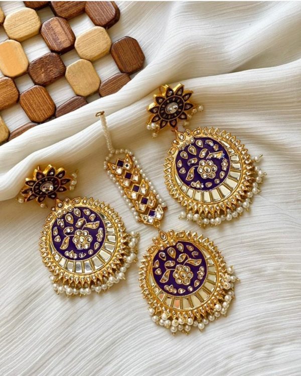 Earing and Tikka Purple