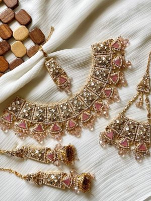 Pink and Gold Bridal Set