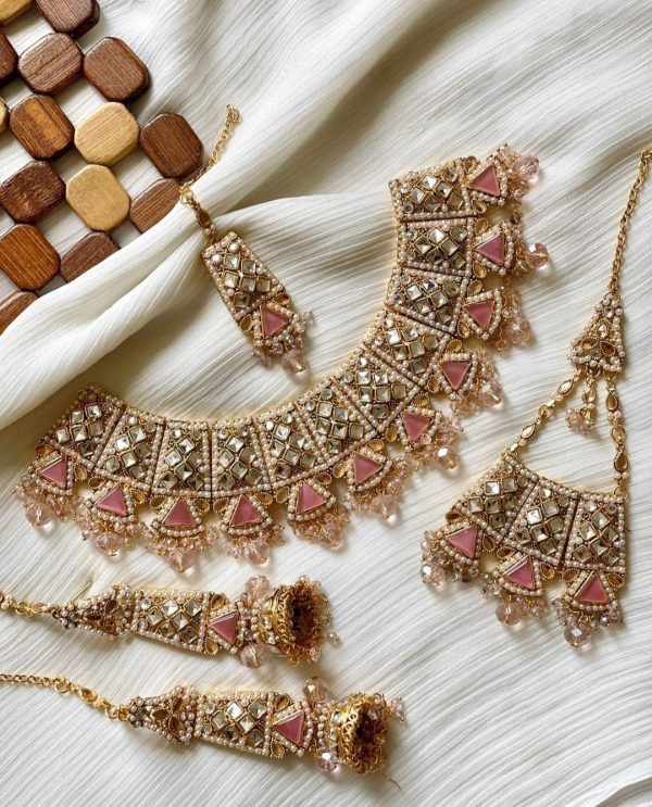 Pink and Gold Bridal Set